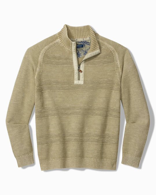 SALTWATER TEXTURED HALF ZIP