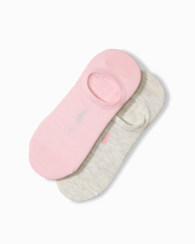 IZ PERF ATHLETIC NO SHOW 2PK - SOLE-PINK/OATMEAL HTHR