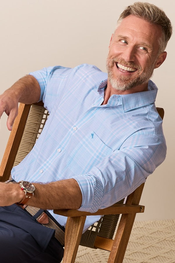 Man wearing Tommy Bahama Long-Sleeve Shirt