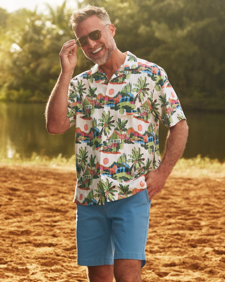 Man in Tommy Bahama Short-Sleeve Shirt